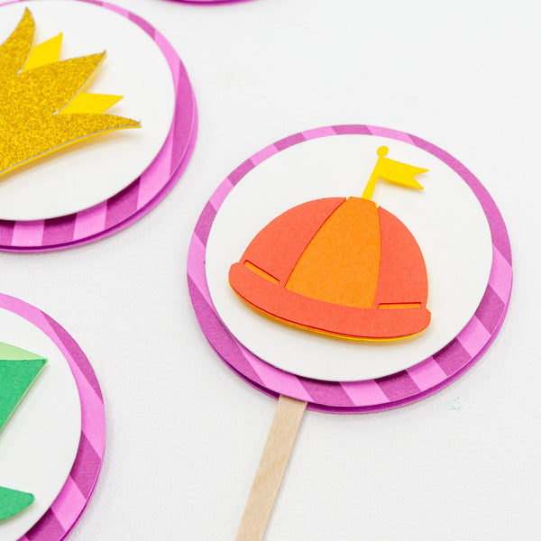 Hats of Alice in Wonderland Cupcake Toppers