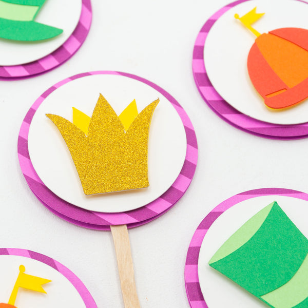 Hats of Alice in Wonderland Cupcake Toppers