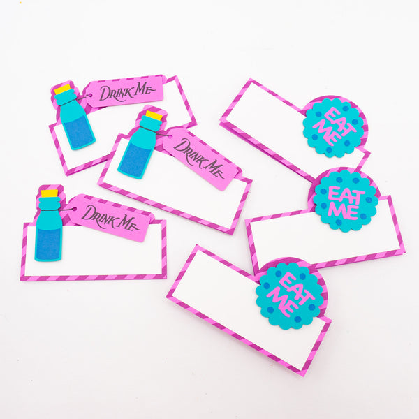 Alice in Wonderland Place Cards / Buffet Labels