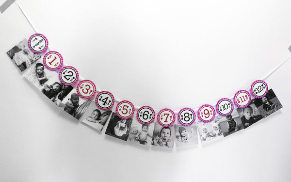 Alice in Wonderland First Year Photo Banner