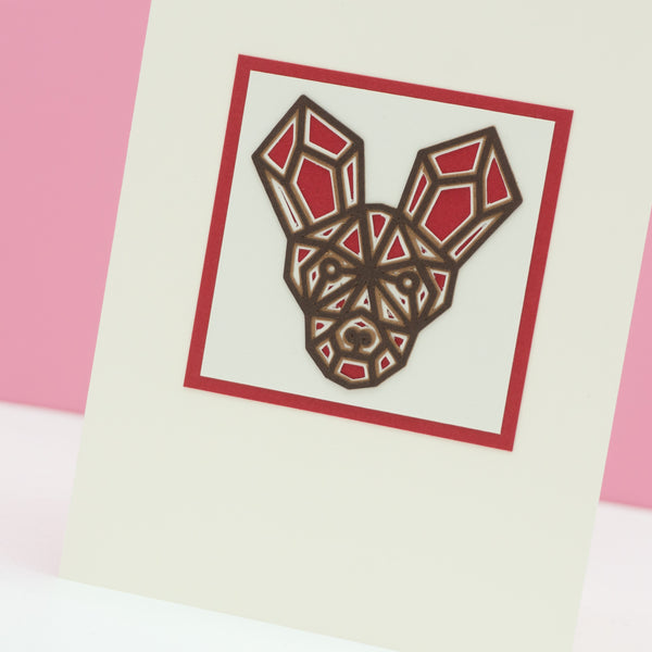 Layered Geometric Mammal Notecards