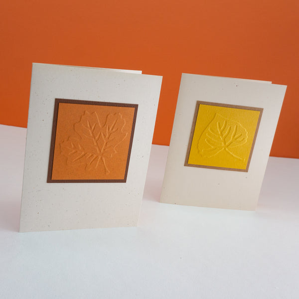 Embossed Fall Leaves Notecards