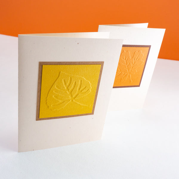 Embossed Fall Leaves Notecards
