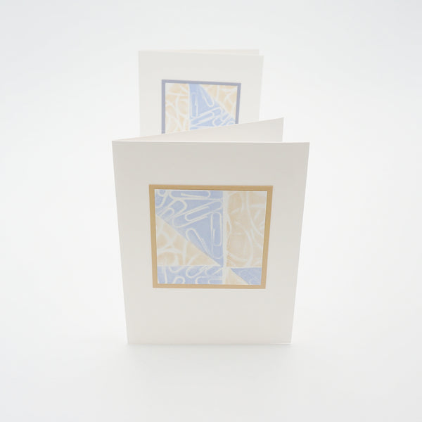 blank notecards - stamped paperclips and rubber bands