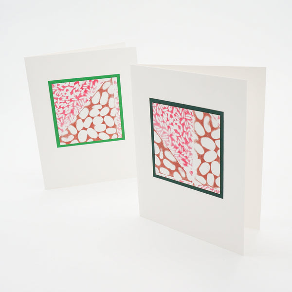 blank notecards - stamped rice and beans