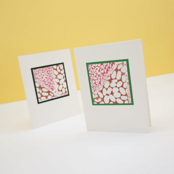blank notecards - stamped rice and beans