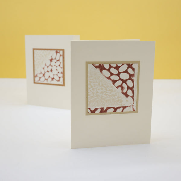 blank notecards - stamped rice and beans