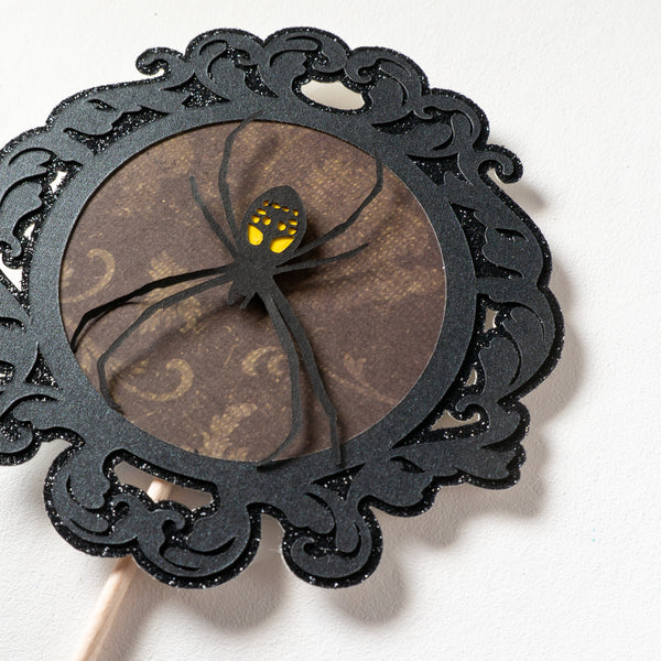 Garden Spider Portrait Centerpiece Stick