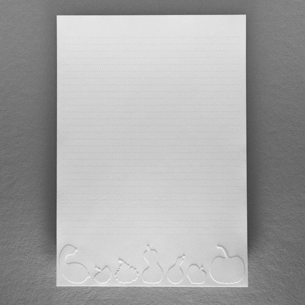 Embossed Fall Gourd Stationery