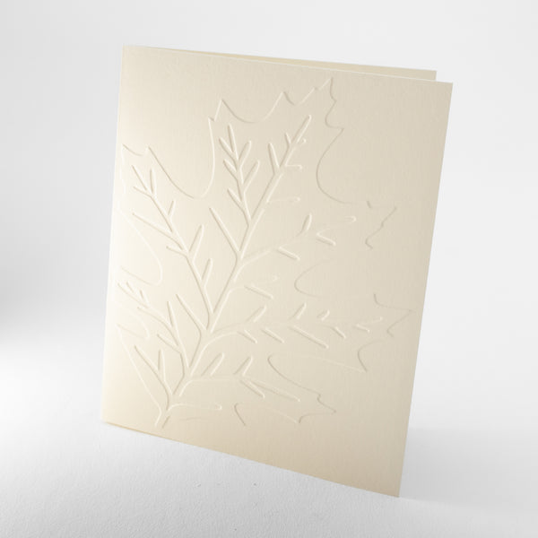 Embossed Oak Leaf Notecards