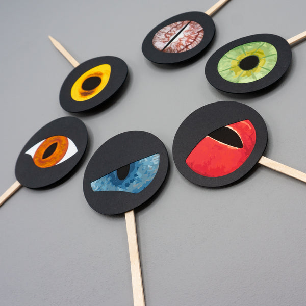 Spooky Animal Eyeball Cupcake Toppers