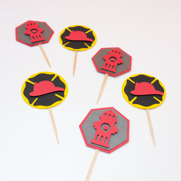 Firefighter Cupcake Toppers