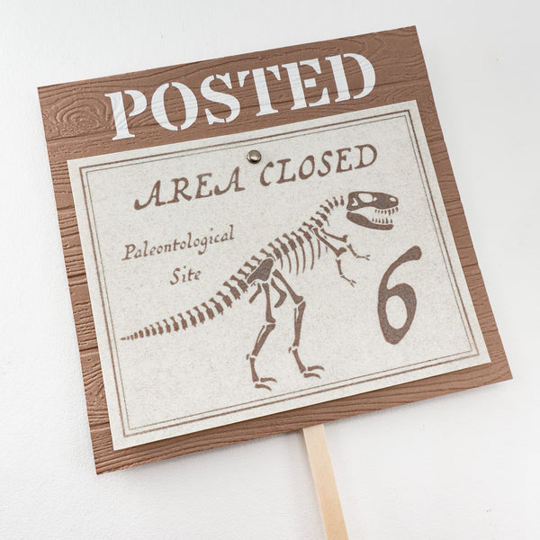 Old-timey Fossil Dig Cake Topper