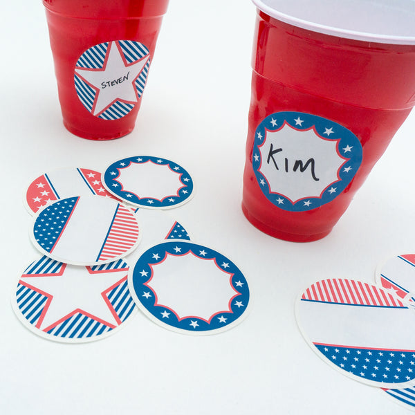 Patriotic Drink-labeling Stickers