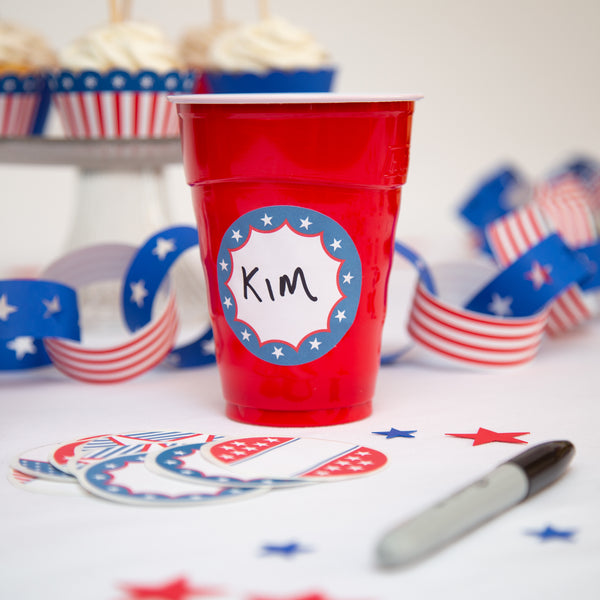 Patriotic Drink-labeling Stickers