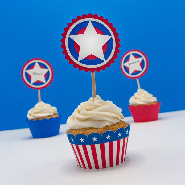 Patriotic Cupcake Wrappers