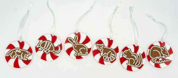 Gingerbread Cookie Mammal Ornaments