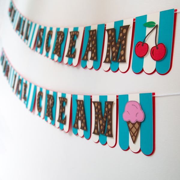 Ice Cream Party Banner