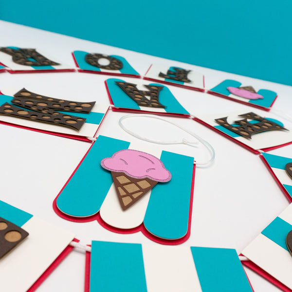 Ice Cream Party Banner