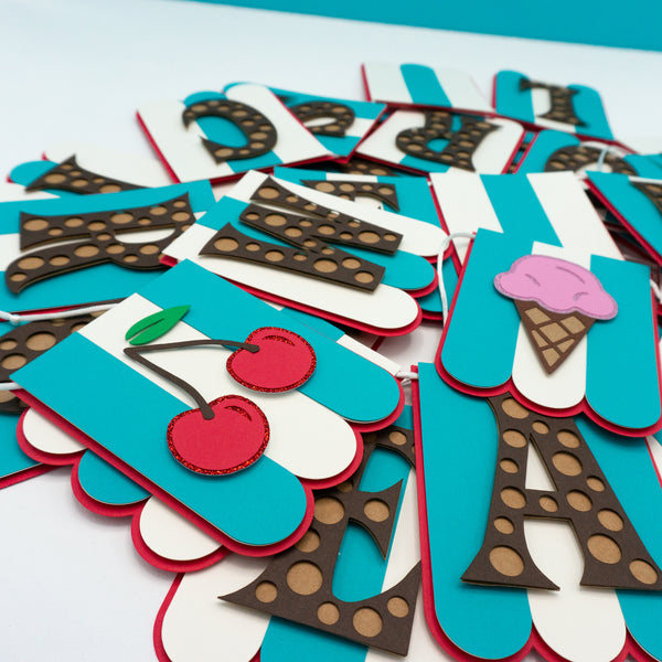 Ice Cream Party Banner