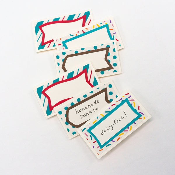 Ice Cream Party Buffet Labels / Place Cards