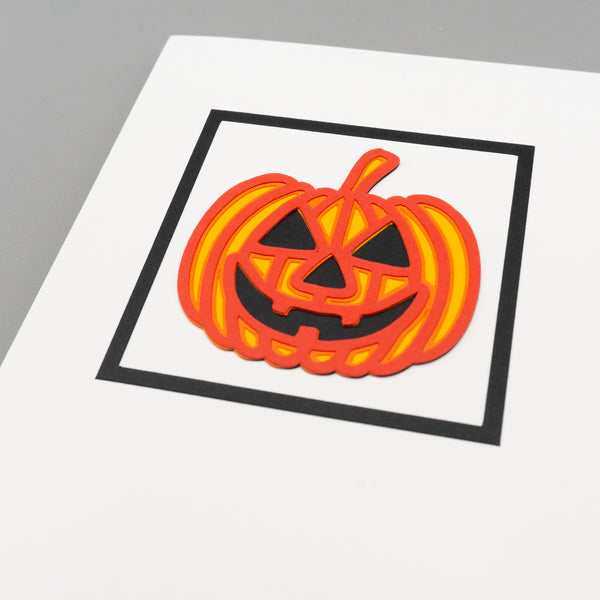 Layered Jack-O-Lantern Notecards