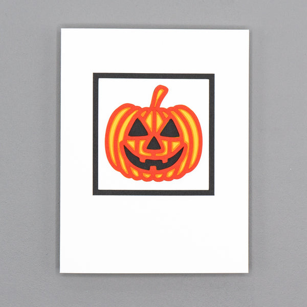 Layered Jack-O-Lantern Notecards