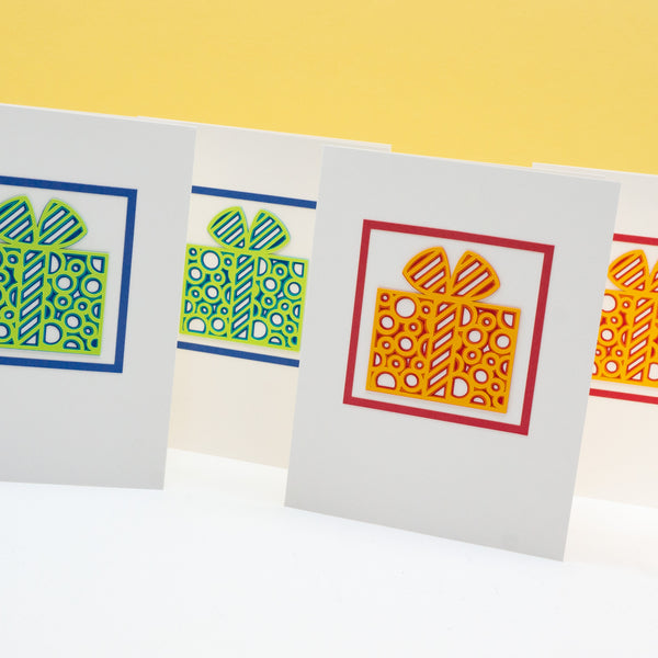 Layered Birthday Present Notecards