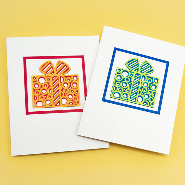 Layered Birthday Present Notecards