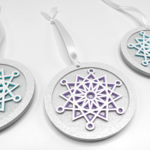 Mandala Snowflake Christmas Ornaments