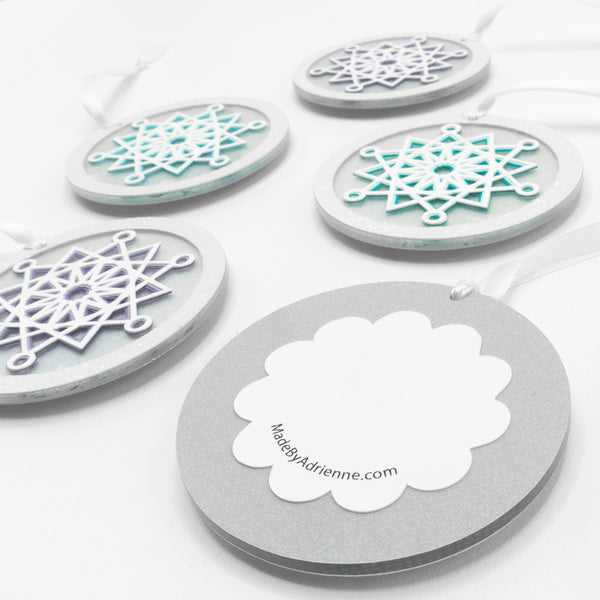 Mandala Snowflake Christmas Ornaments