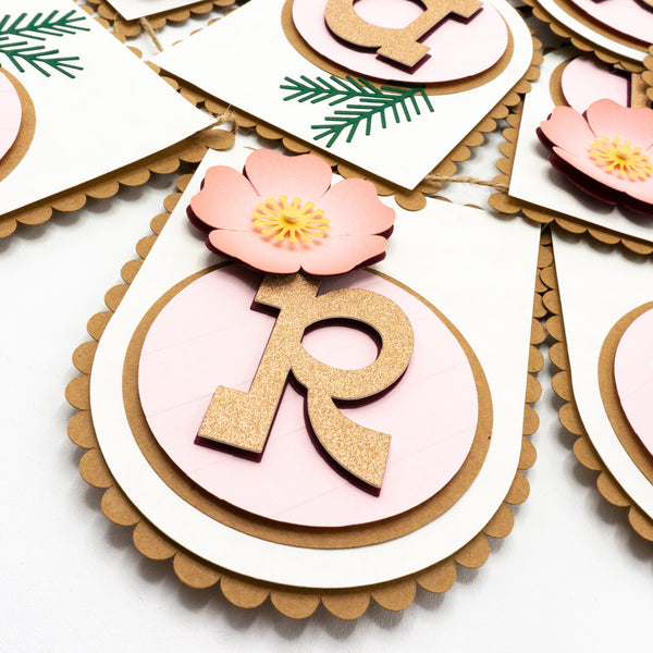 Wild Rose Happy Birthday Banner