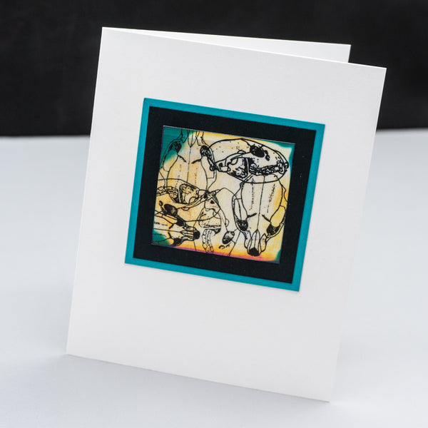 Colorful Mammal Skull Collage Notecards