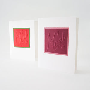 Embossed "Noel" Christmas Cards