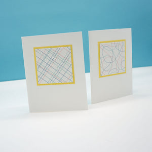 blank notecards - pastel thread stitching