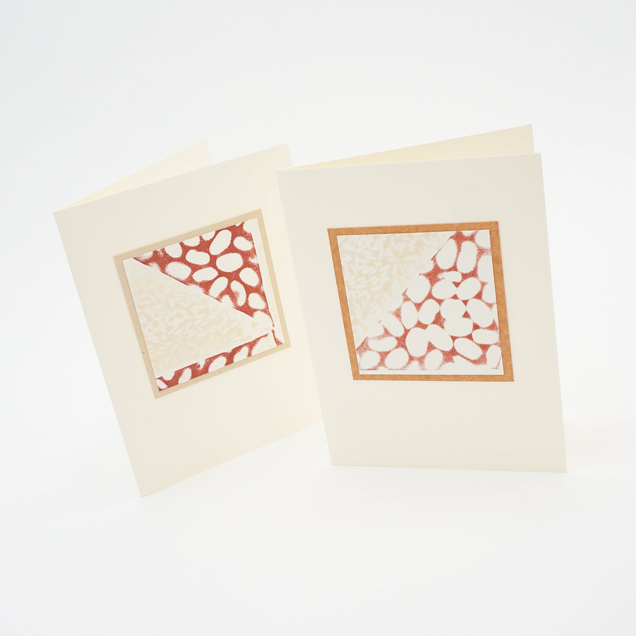 blank notecards - stamped rice and beans