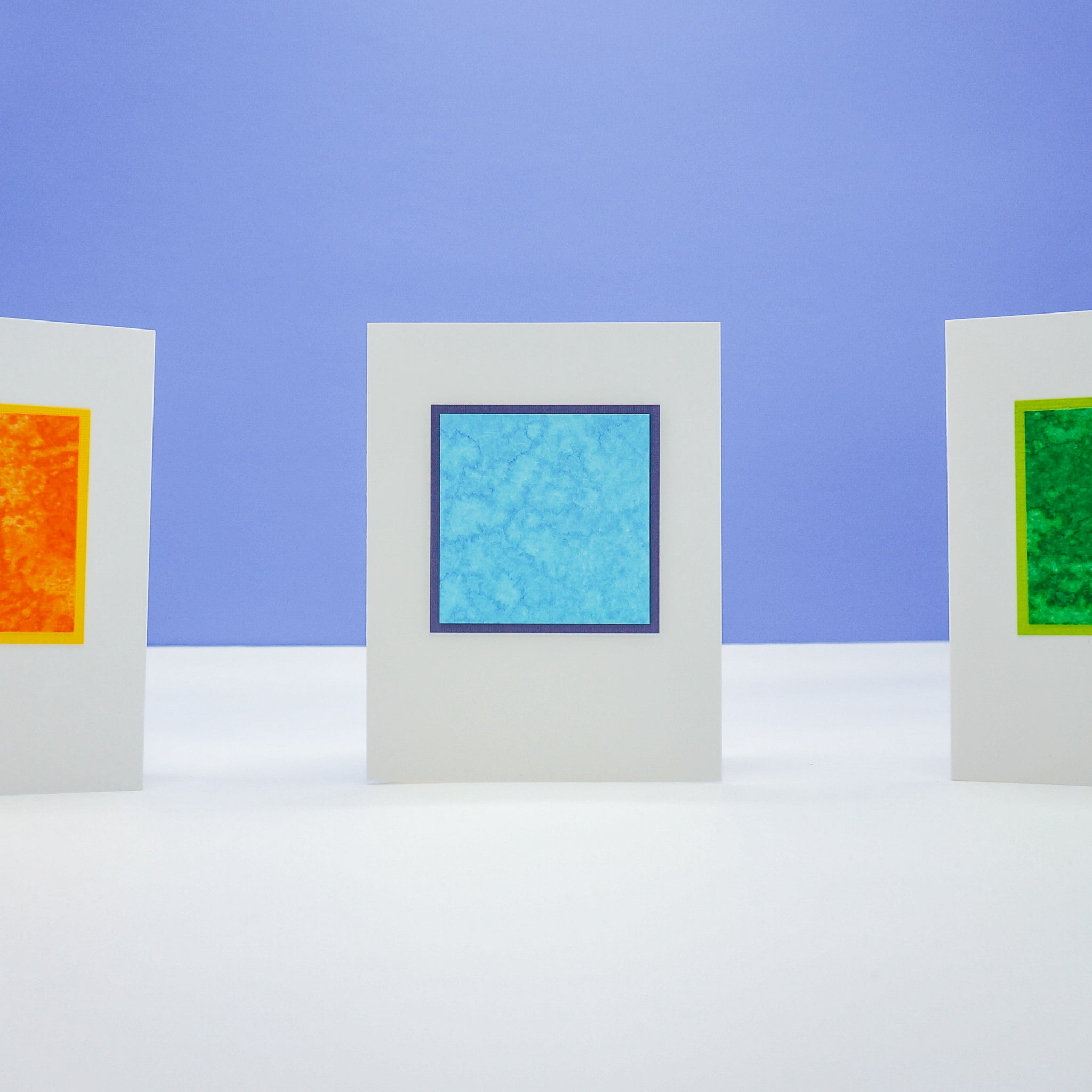 blank notecards - tissue paper and water design