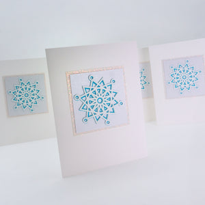 Mandala Layered Snowflake Notecards