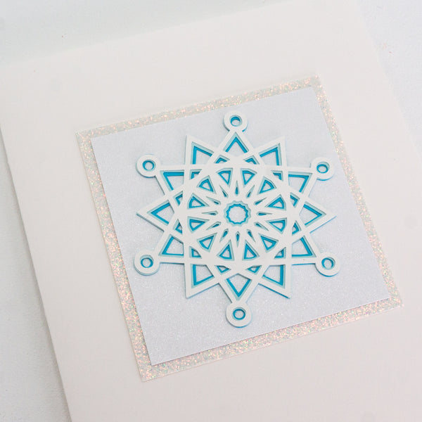 Mandala Layered Snowflake Notecards