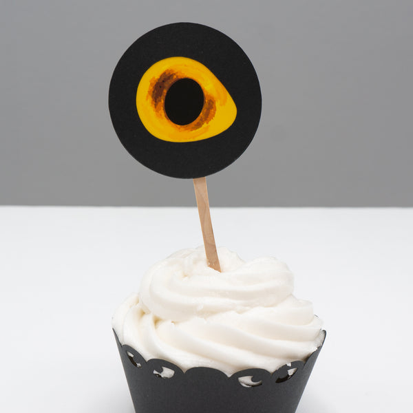 Spooky Animal Eyeball Cupcake Toppers