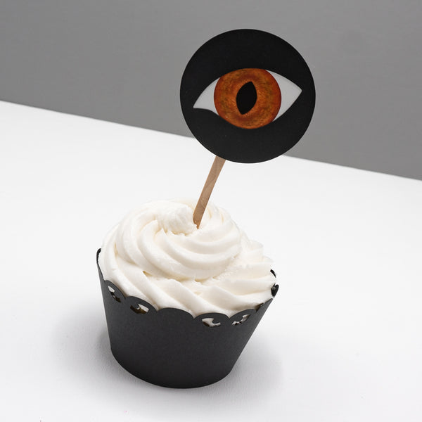 Spooky Animal Eyeball Cupcake Toppers