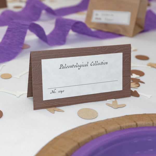 Old-timey Fossil Dig Place Cards / Buffet Labels