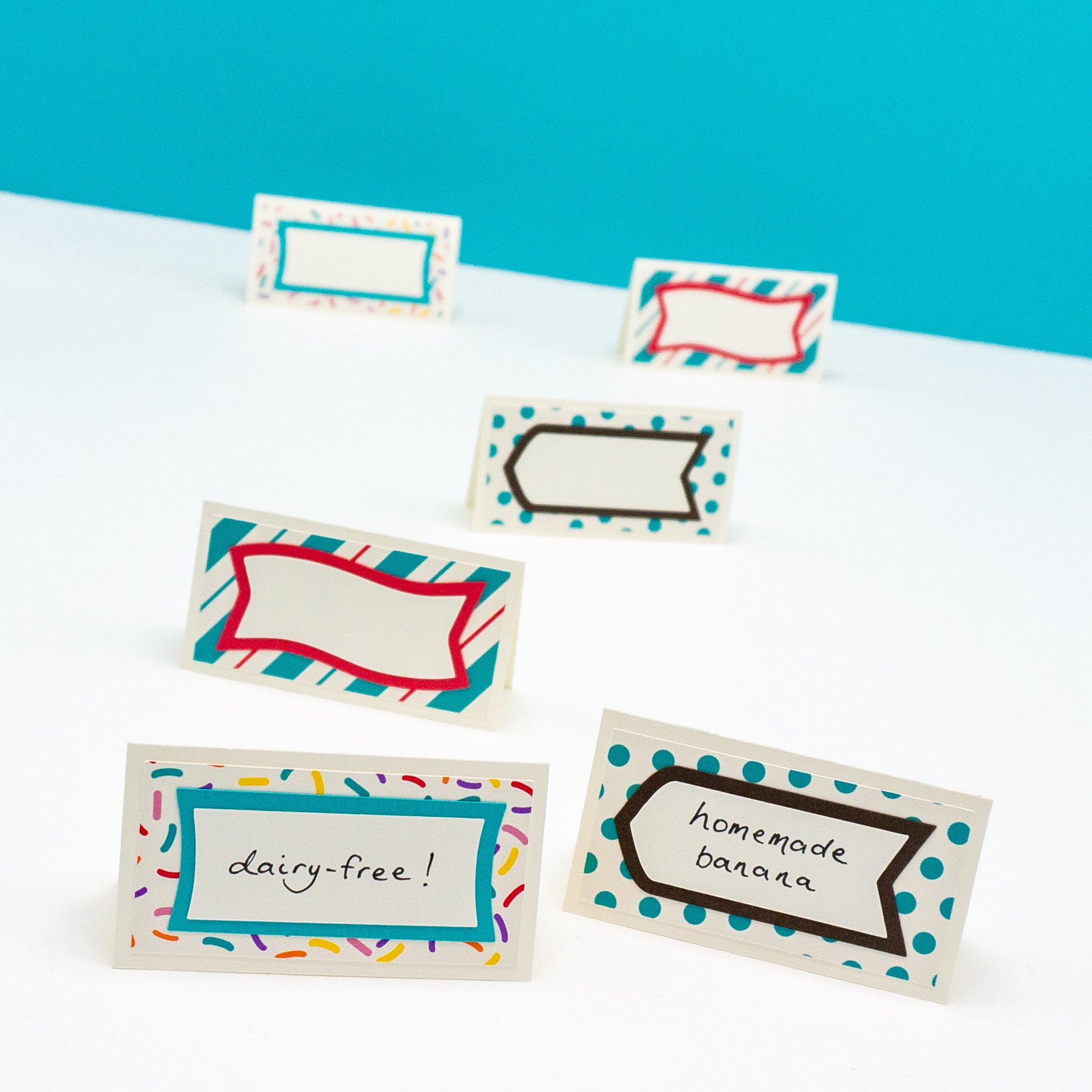 Ice Cream Party Buffet Labels / Place Cards