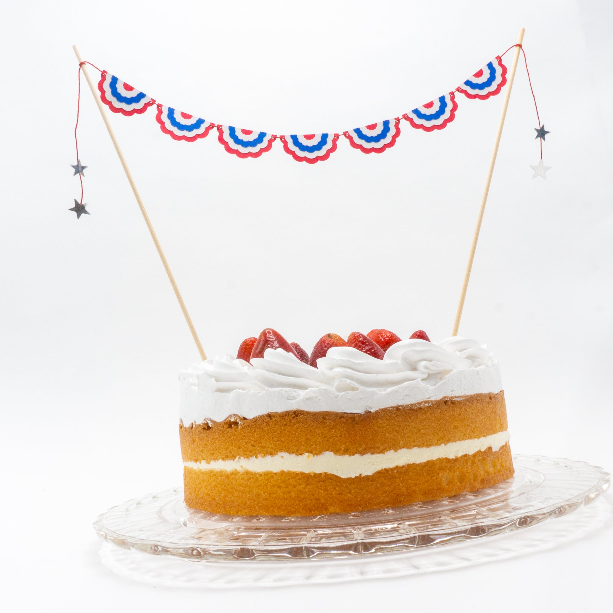 Patriotic Bunting Cake Topper