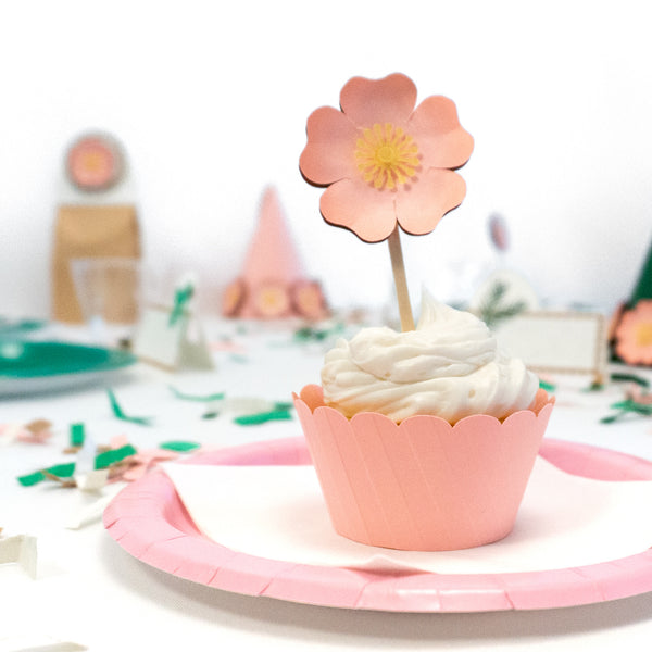 Wild Rose Cupcake Toppers